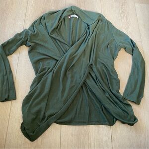 Plus Size NEW Olive Green Wrap Sweater